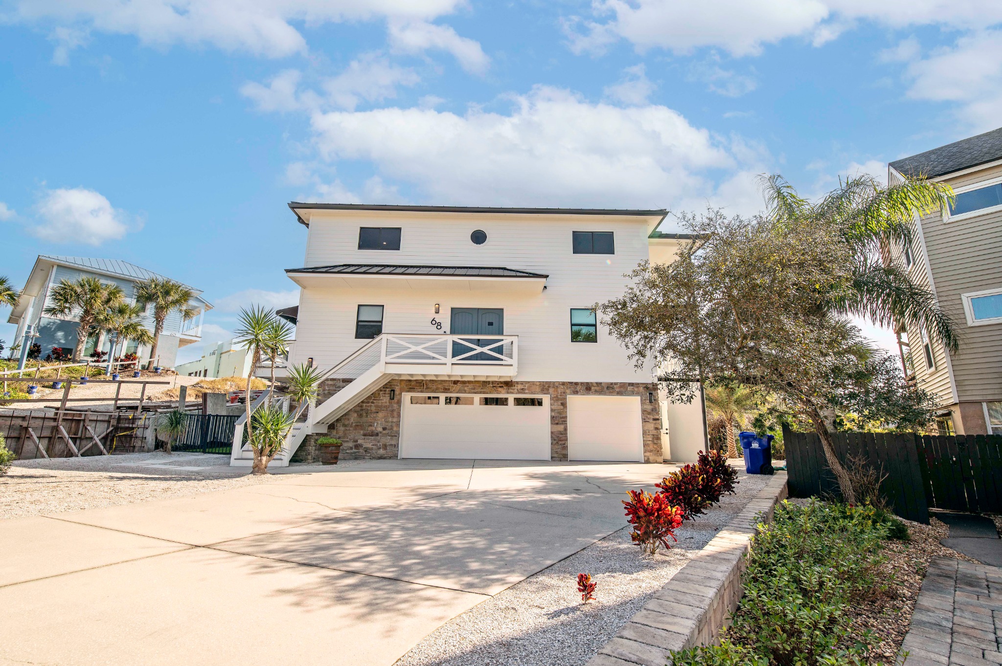 Renovated exterior of the Seascape residence in St. Augustine